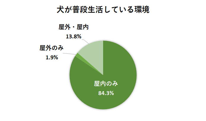 犬が普段生活している環境