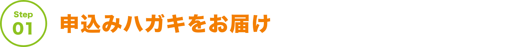 Step01 申込みハガキをお届け